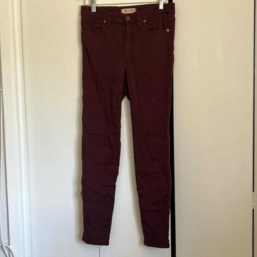 Madewell maroon jeans